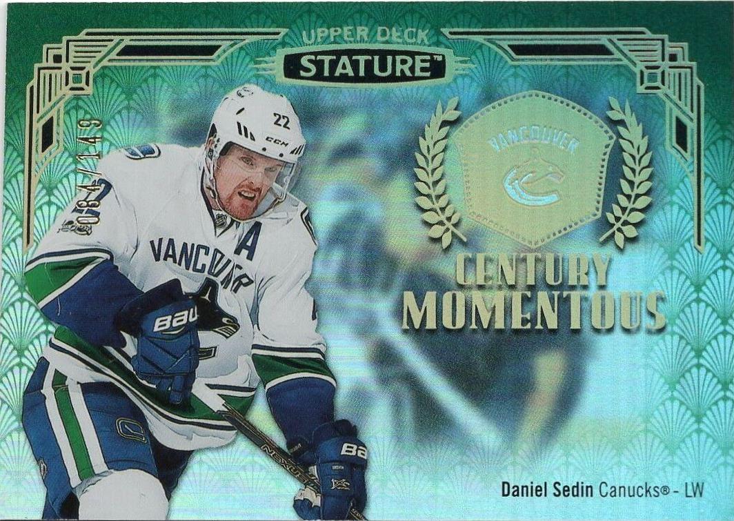 Daniel Sedin #CM-15 Hockey Cards 2020 Upper Deck Stature Century Momentous