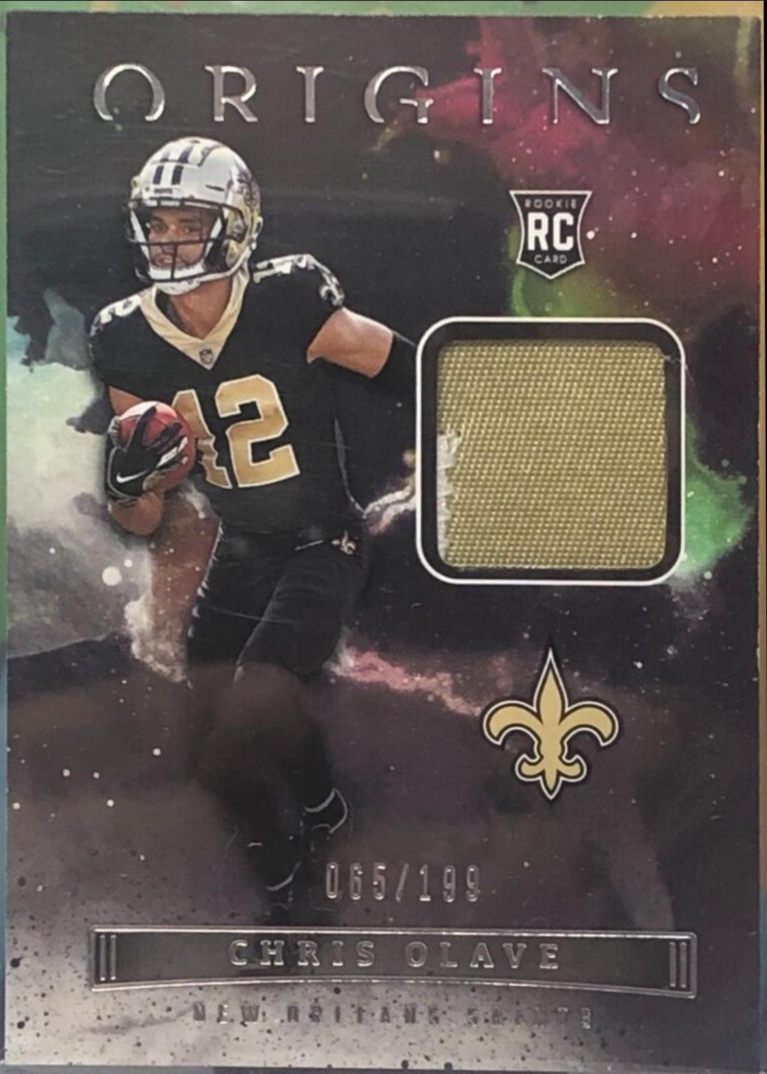 Chris Olave #ROP-COL Football Cards 2022 Panini Origins Rookie Patches