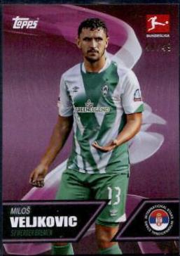 Milos Veljkovic Soccer Cards 2022 Topps Bundesliga International Stars