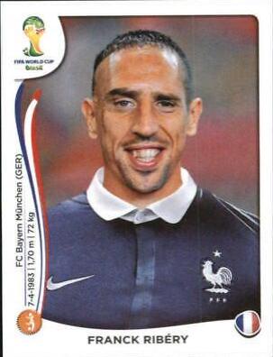 Franck Ribery #389 Soccer Cards 2014 Panini World Cup Stickers