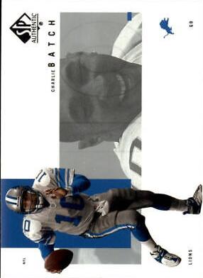 Charlie Batch #32 Football Cards 2001 SP Authentic