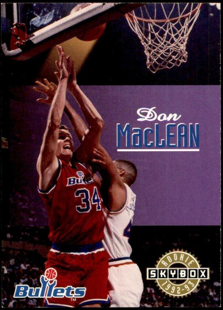 Don MacLean #407 Basketball Cards 1992 Skybox