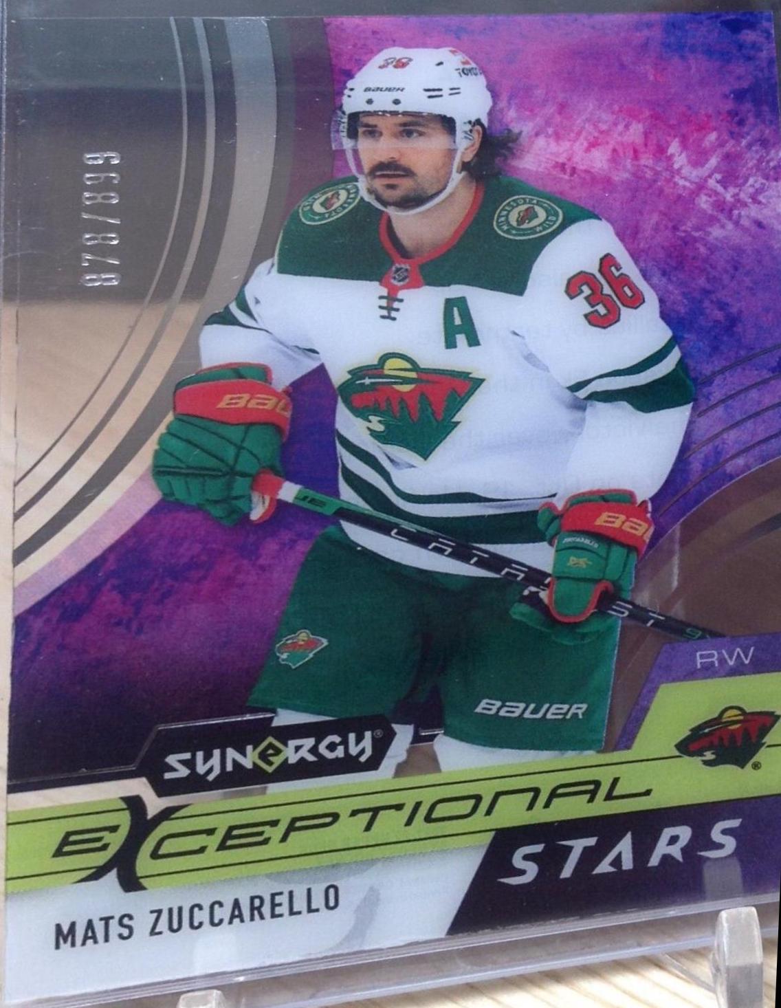 Mats Zuccarello #ES-MZ Hockey Cards 2021 Upper Deck Synergy Exceptional Stars