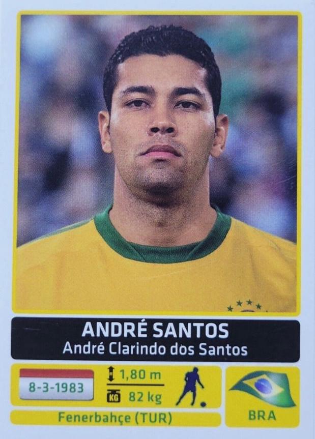 Andre Santos #119 Soccer Cards 2011 Panini Copa America Argentina Sticker