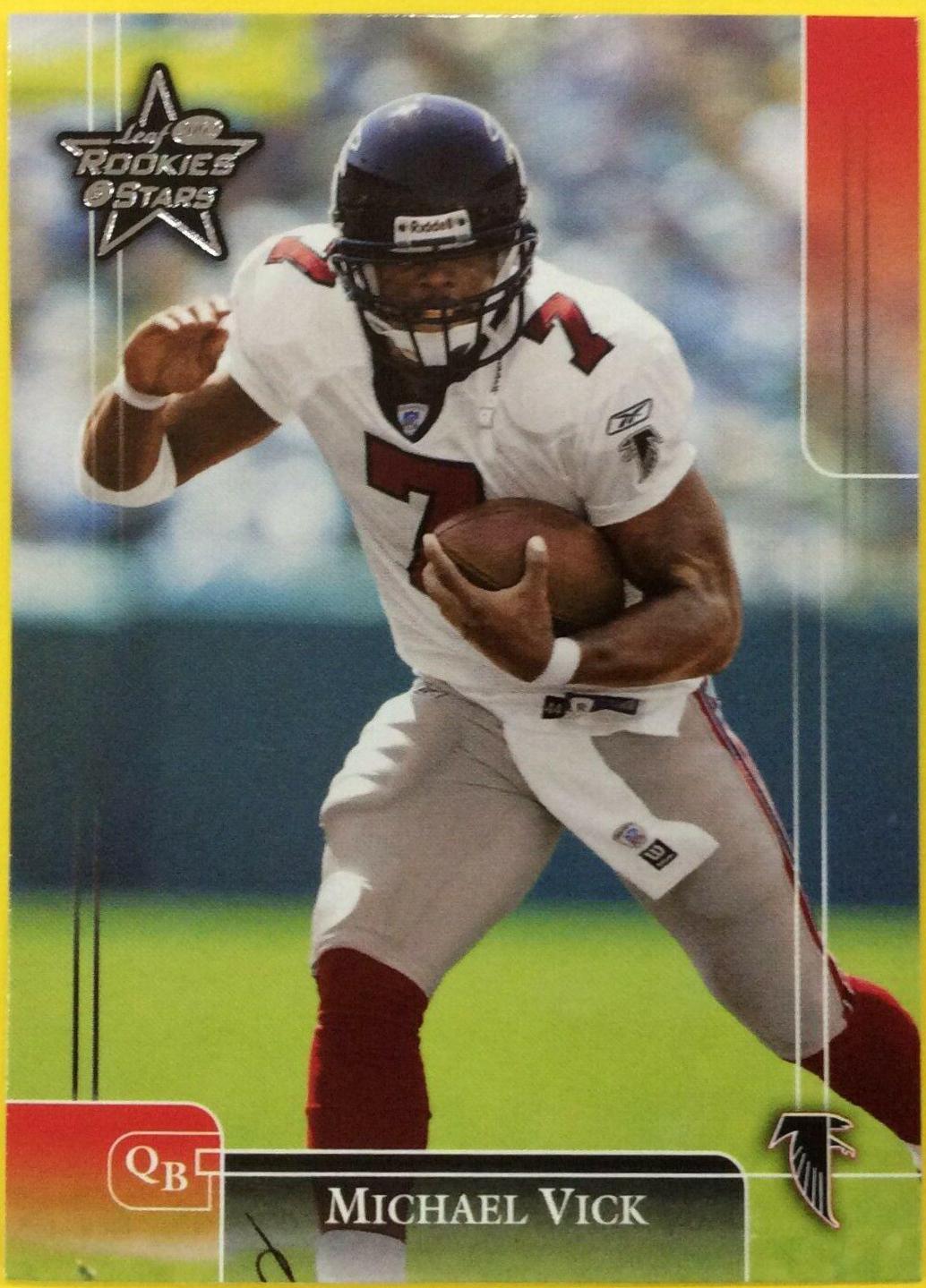 Michael Vick #4 Football Cards 2002 Leaf Rookies & Stars