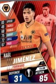 Raul Jimenez #SS5 Soccer Cards 2019 Topps Match Attax 101 Superstar Striker