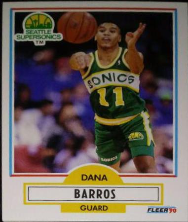 Dana Barros #175 Basketball Cards 1990 Fleer