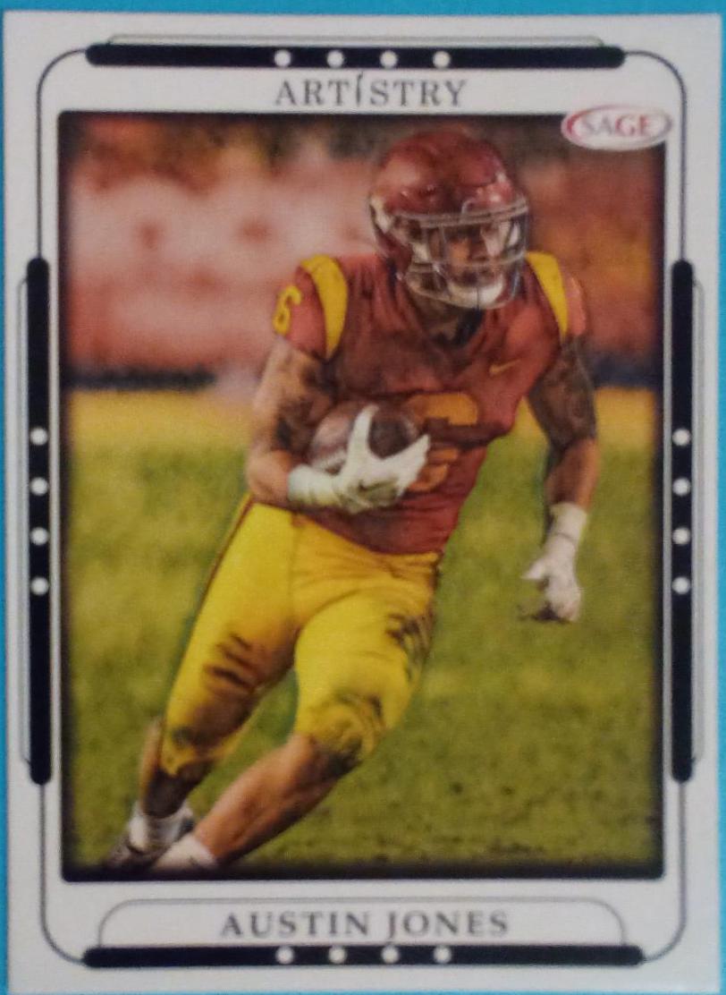Austin Jones #5 Football Cards 2023 Sage Artistry
