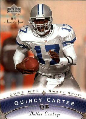 Quincy Carter #33 Football Cards 2003 Upper Deck Sweet Spot