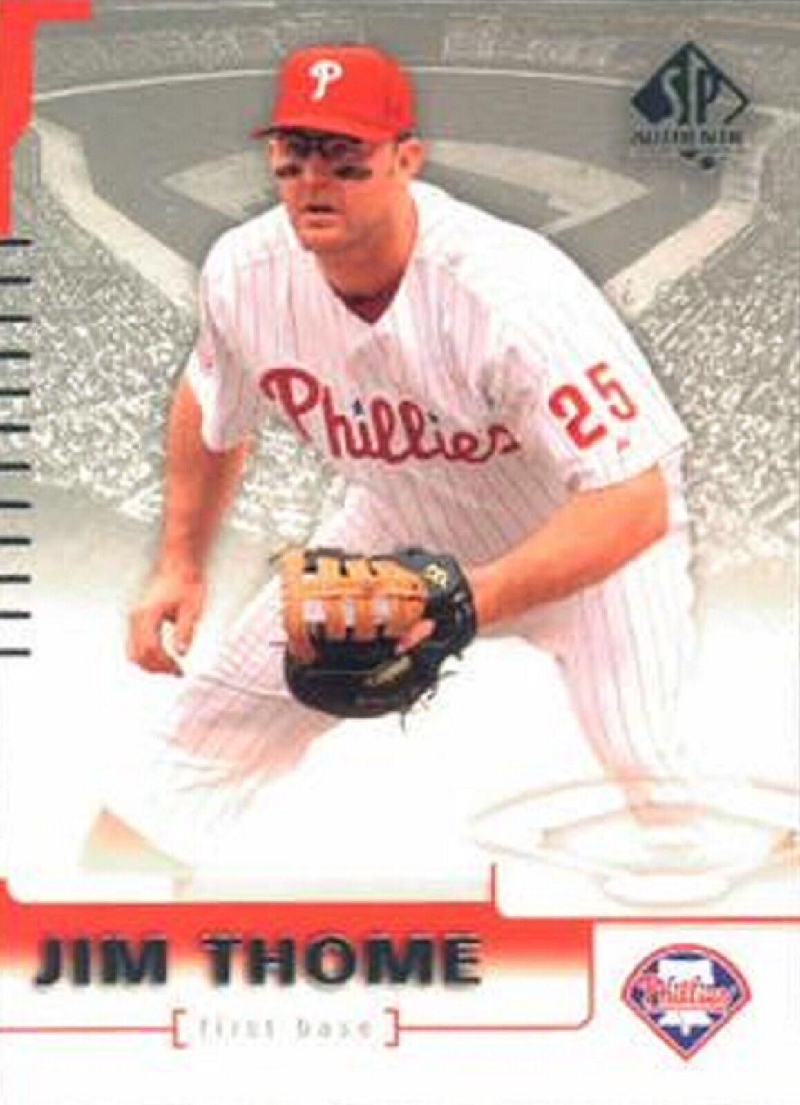 Jim Thome #85 Baseball Cards 2004 SP Authentic