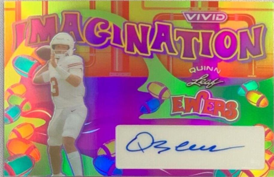 Quinn Ewers #VI-QE1 Football Cards 2023 Leaf Vivid Autographs Imagination