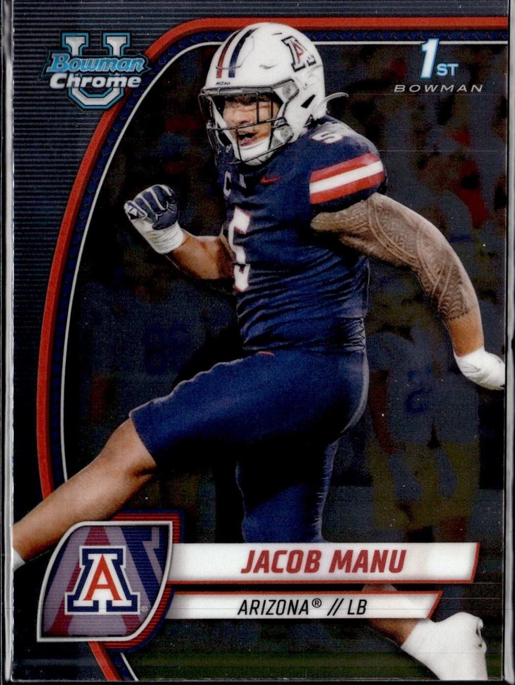 Jacob Manu #81 Football Cards 2024 Bowman Chrome University