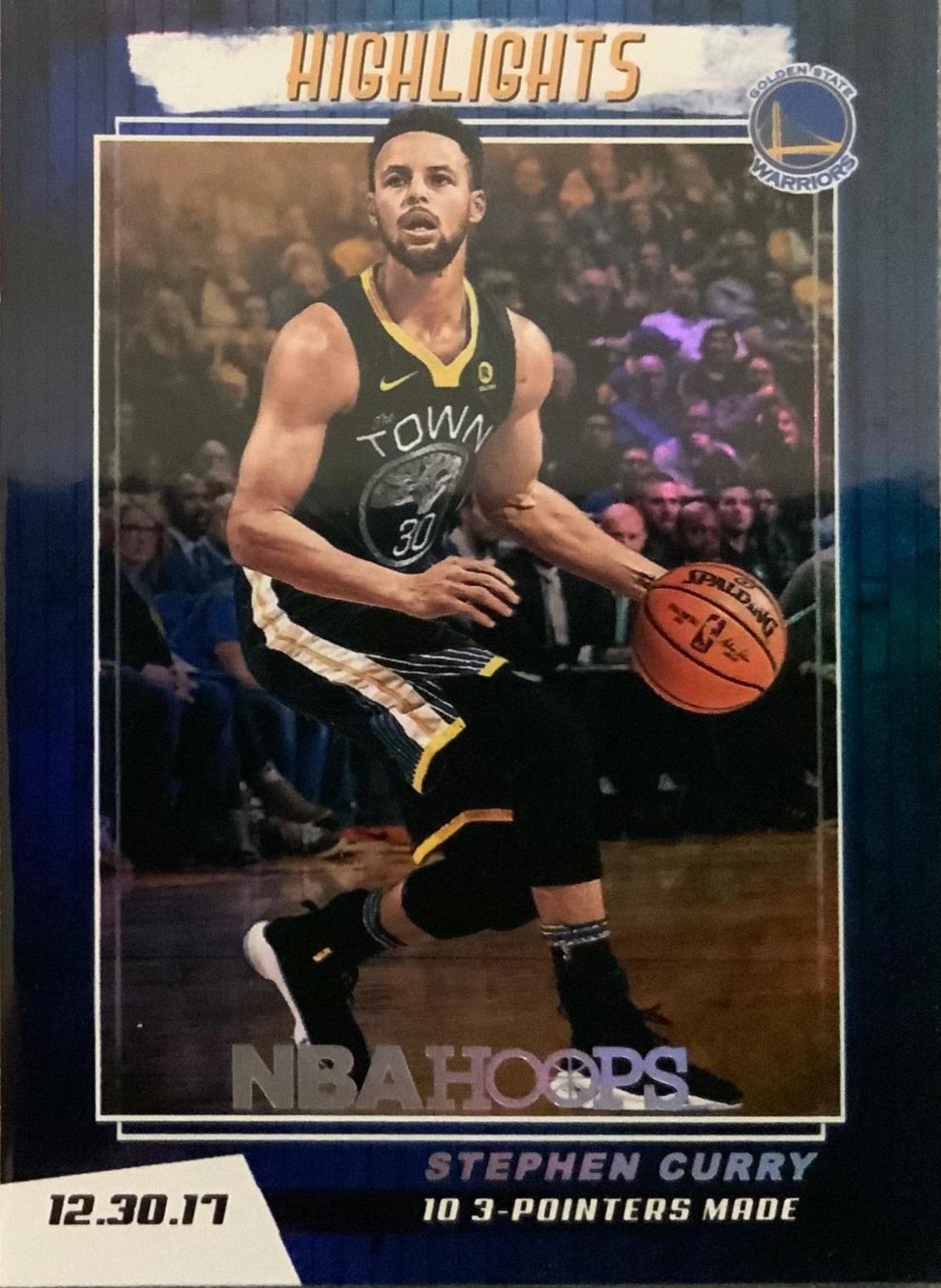 Stephen Curry #H-5 Basketball Cards 2018 Panini Hoops Highlights