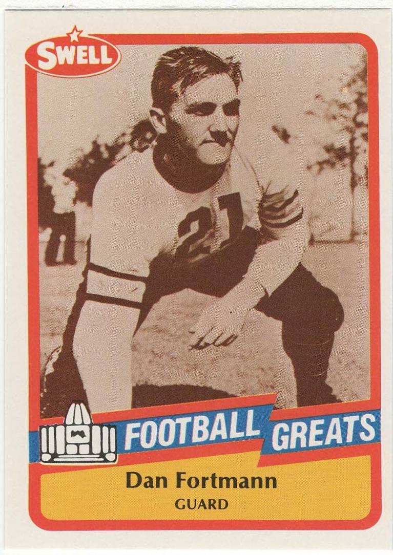 Dan Fortmann #25 Football Cards 1989 Swell Greats