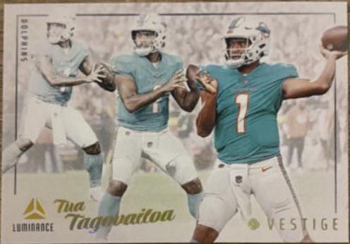 Tua Tagovailoa #5 Football Cards 2023 Panini Luminance Vestige