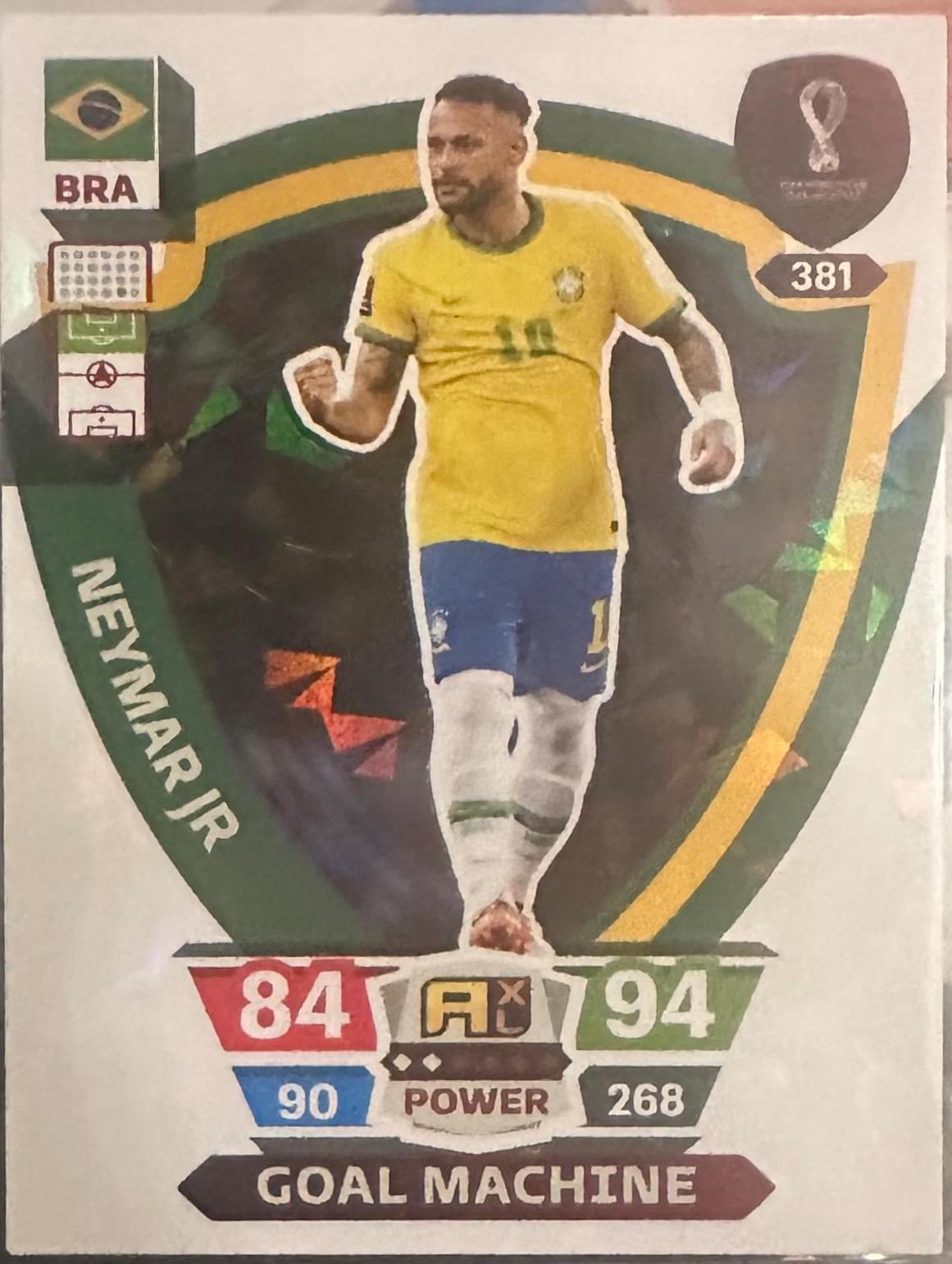 Neymar Jr. #381 Soccer Cards 2022 Panini Adrenalyn XL FIFA World Cup Qatar