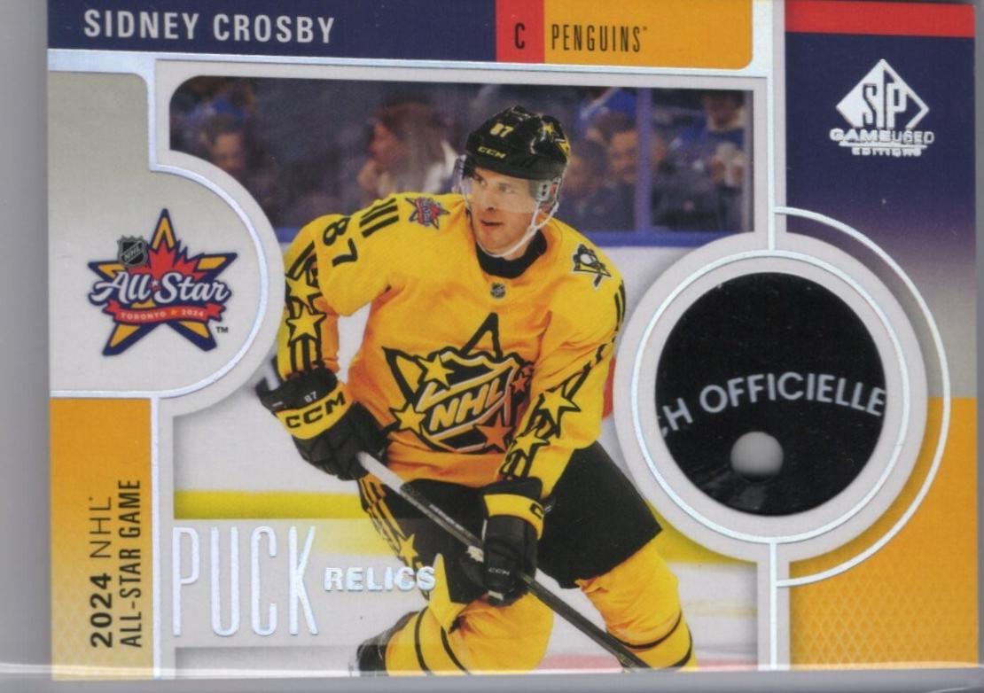 Sidney Crosby #ASP-SC Hockey Cards 2024 SP Game Used All-Star Game Puck Relic