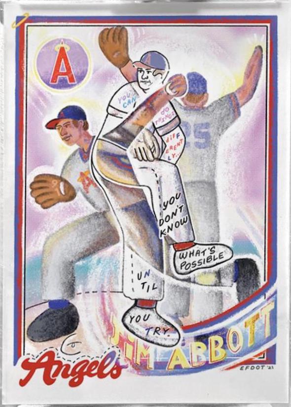 Jim Abbott #607 Baseball Cards 2021 Topps Project 70