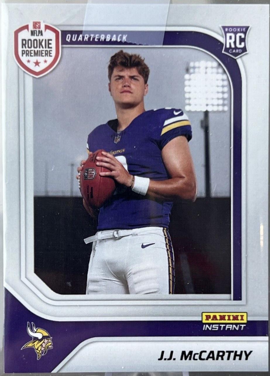 J.J. McCarthy #8 Football Cards 2024 Panini Instant