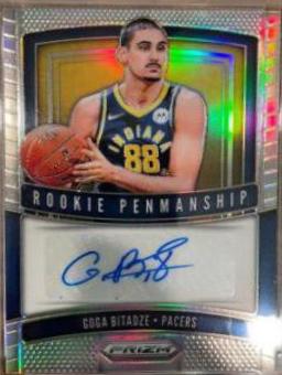 Goga Bitadze Silver Prizm #RPGGB Basketball Cards 2019 Panini Prizm Rookie Penmanship