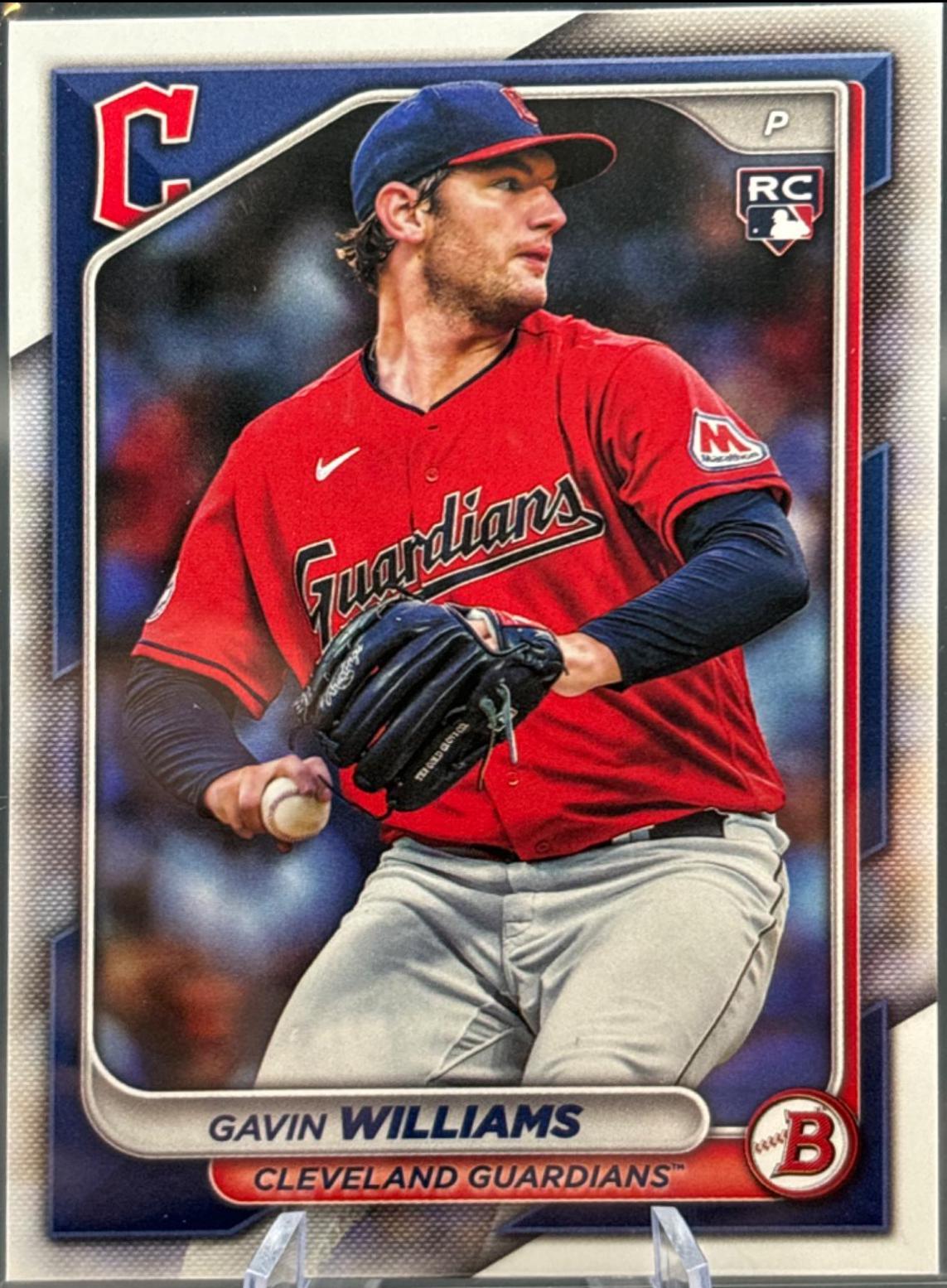 Gavin Williams #66 Baseball Cards 2024 Bowman