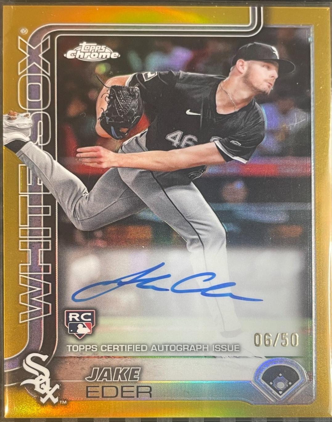 Jake Eder [Gold Refractor] #RA-JE Prices | 2025 Topps Chrome Rookie ...