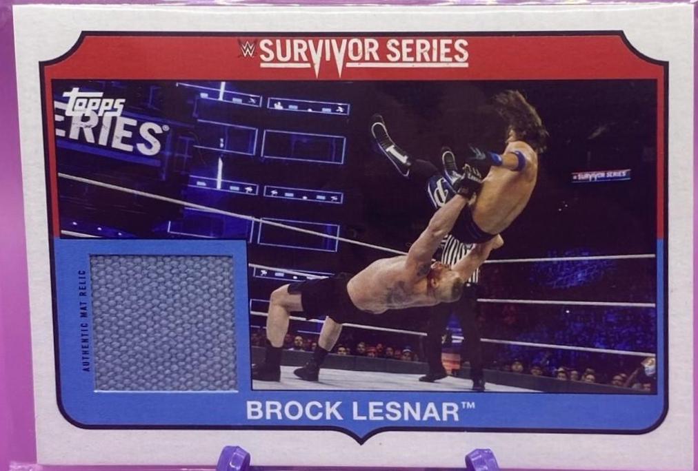 Brock Lesnar #SS-BL Wrestling Cards 2018 Topps WWE Heritage Survivor Series Mat Relics