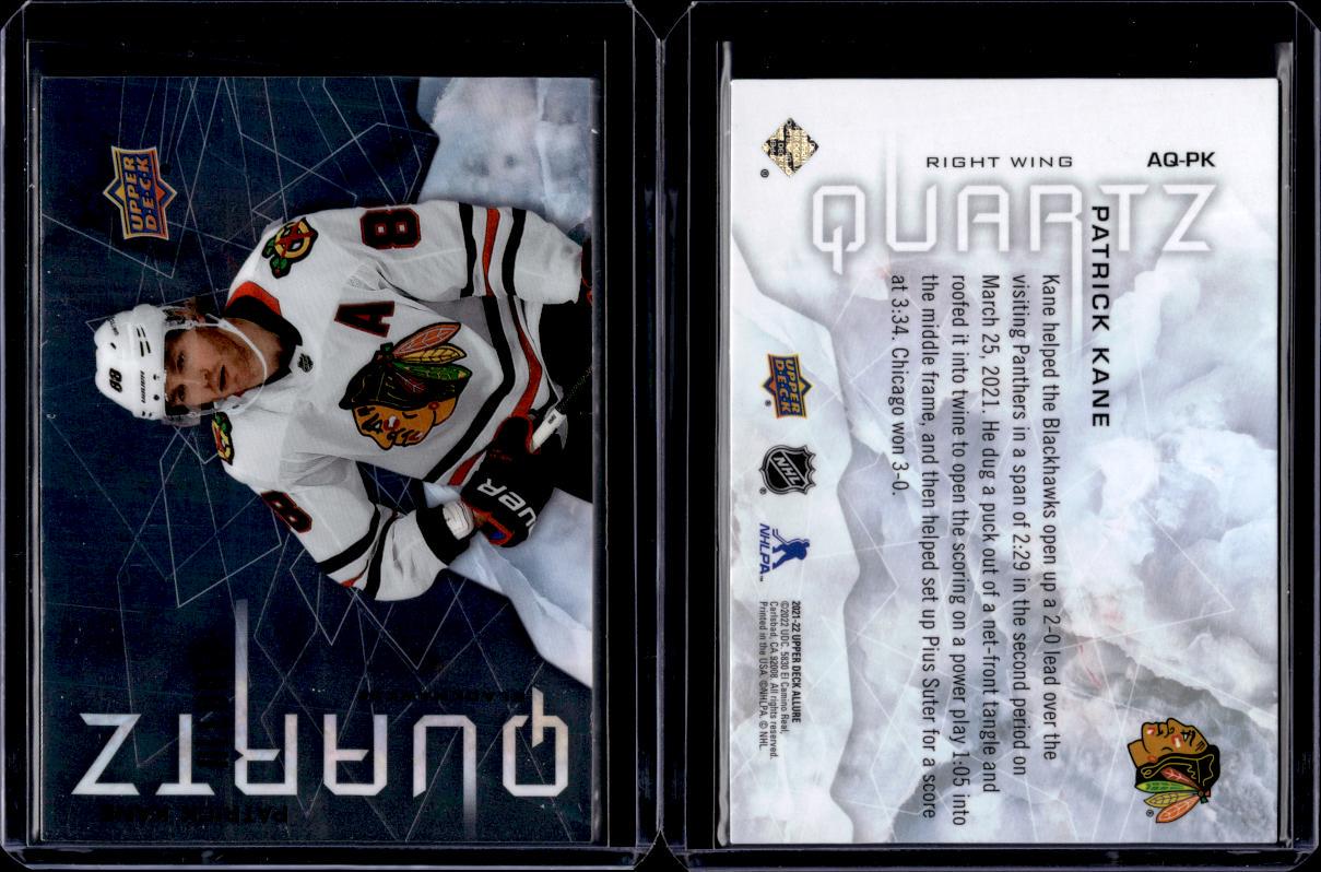Patrick Kane #AQ-PK Hockey Cards 2021 Upper Deck Allure Quartz
