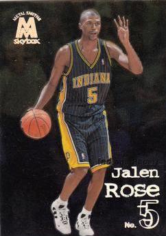 Jalen Rose #8 Basketball Cards 1998 Skybox Molten Metal