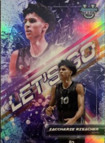 Zaccharie Risacher #LG-4 Basketball Cards 2023 Bowman Best University Let’s Go