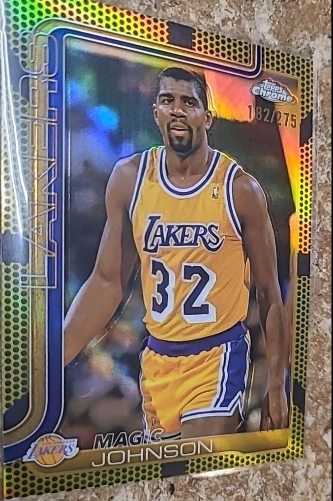 Magic Johnson [Yellow Basketball Refractor] #244 Prices | 2025
