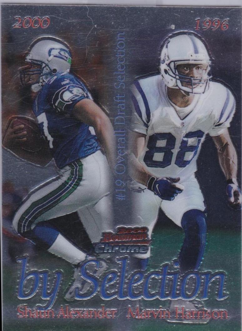 Shaun Alexander / Marvin Harrison #B5 Football Cards 2000 Bowman Chrome By Selection