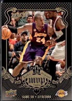 Bryant #KB-50 Basketball Cards 2008 Upper Deck MVP Kobe