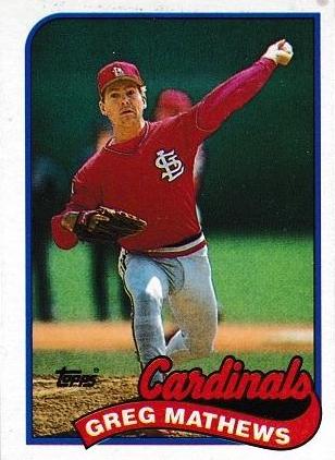 Greg Mathews #97 Baseball Cards 1989 Topps