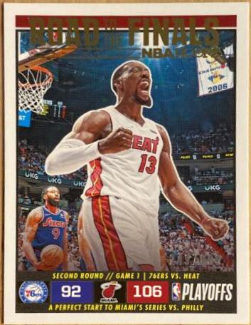 Bam Adebayo #46 Basketball Cards 2022 Panini Hoops Road to the Finals
