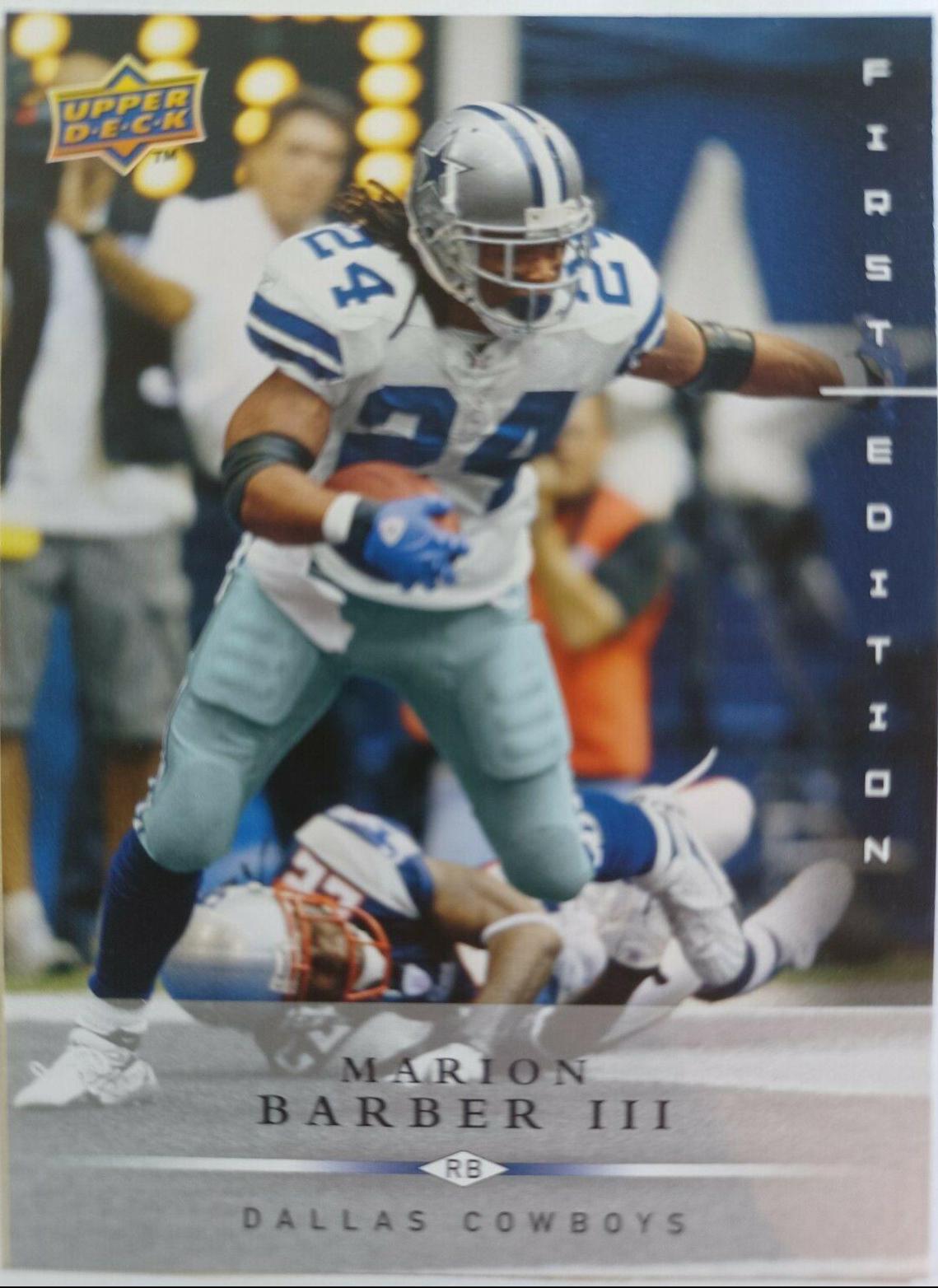 Marion Barber III #39 Football Cards 2008 Upper Deck First Edition