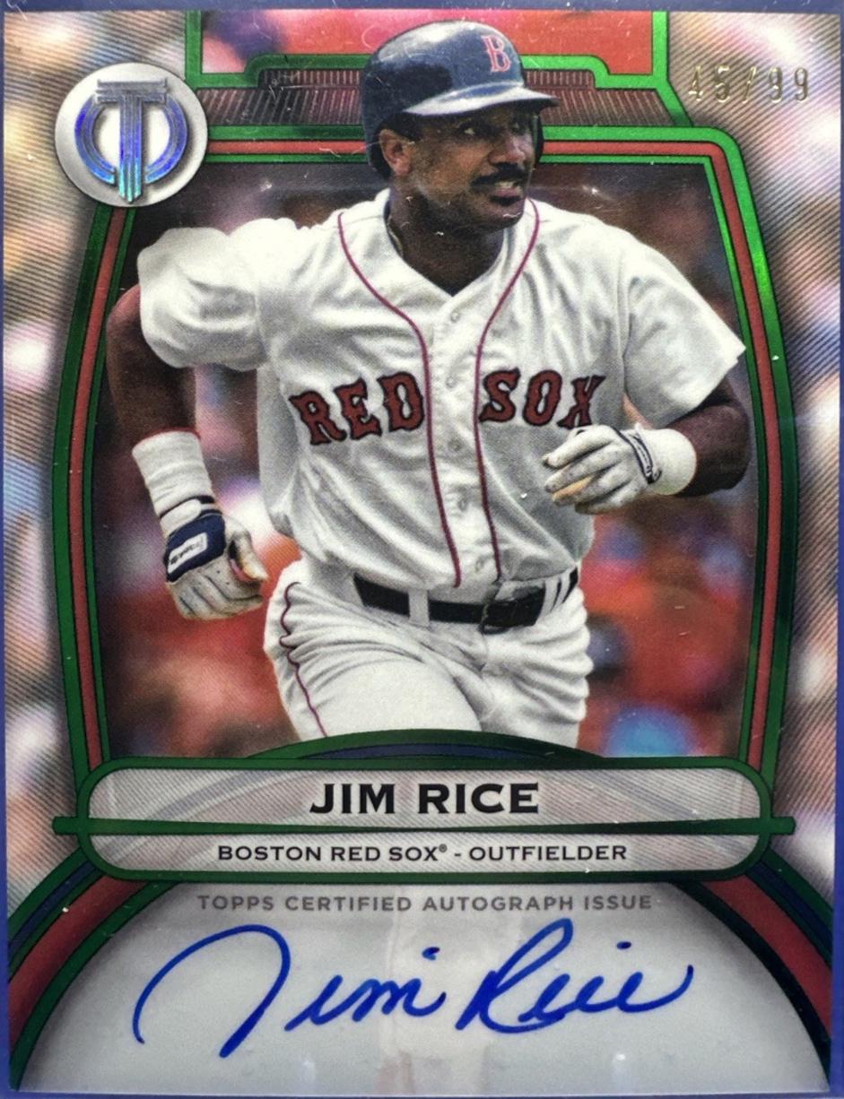 Jim Rice #TA-JIR 2025 Topps Tribute Autograph Baseball