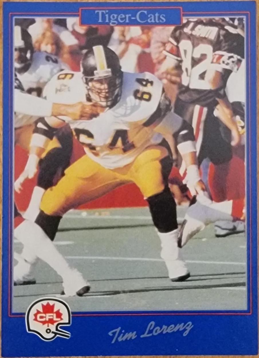 Tim Lorenz #96 1991 Jogo Cfl Football