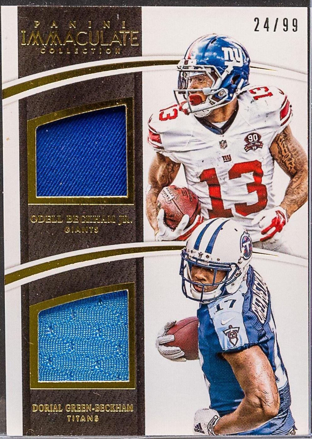 Odell Beckham Jr. #13 Football Cards 2015 Panini Immaculate