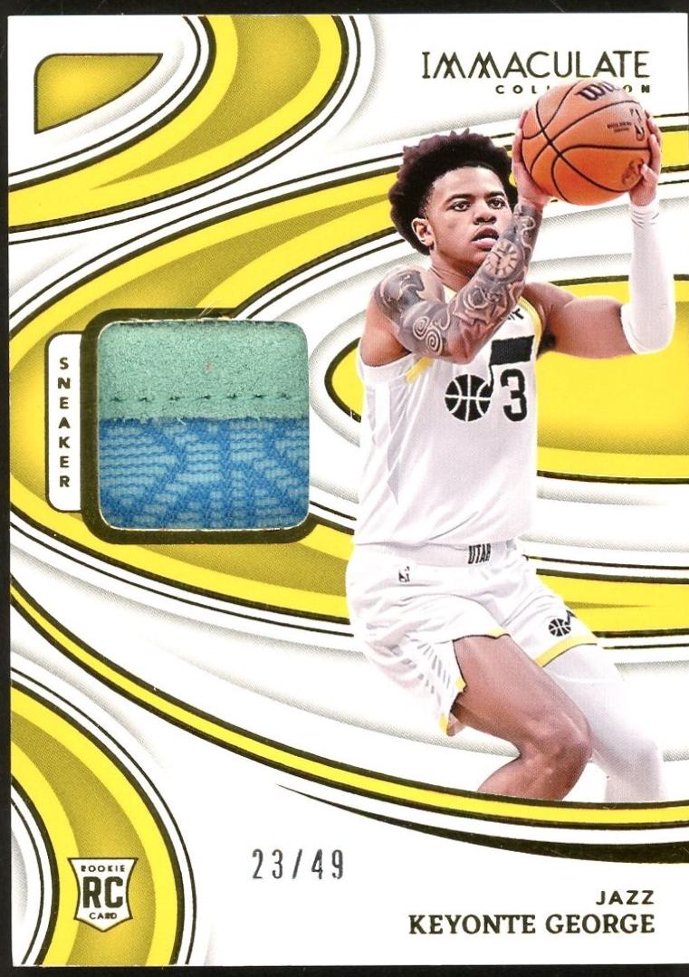 Keyonte George #15 Basketball Cards 2023 Panini Immaculate Sneaker Swatch