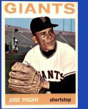 Jose Pagan #123 Baseball Cards 1964 Topps