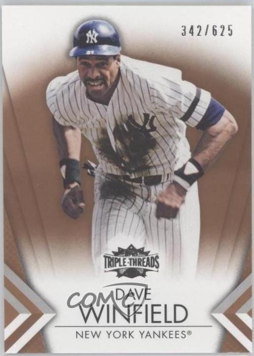 Dave Winfield /625 #9 Baseball Cards 2012 Topps Triple Threads