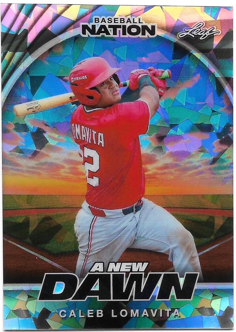 Caleb Lomavita #NB-21 2025 Leaf Baseball Nation New Dawn
