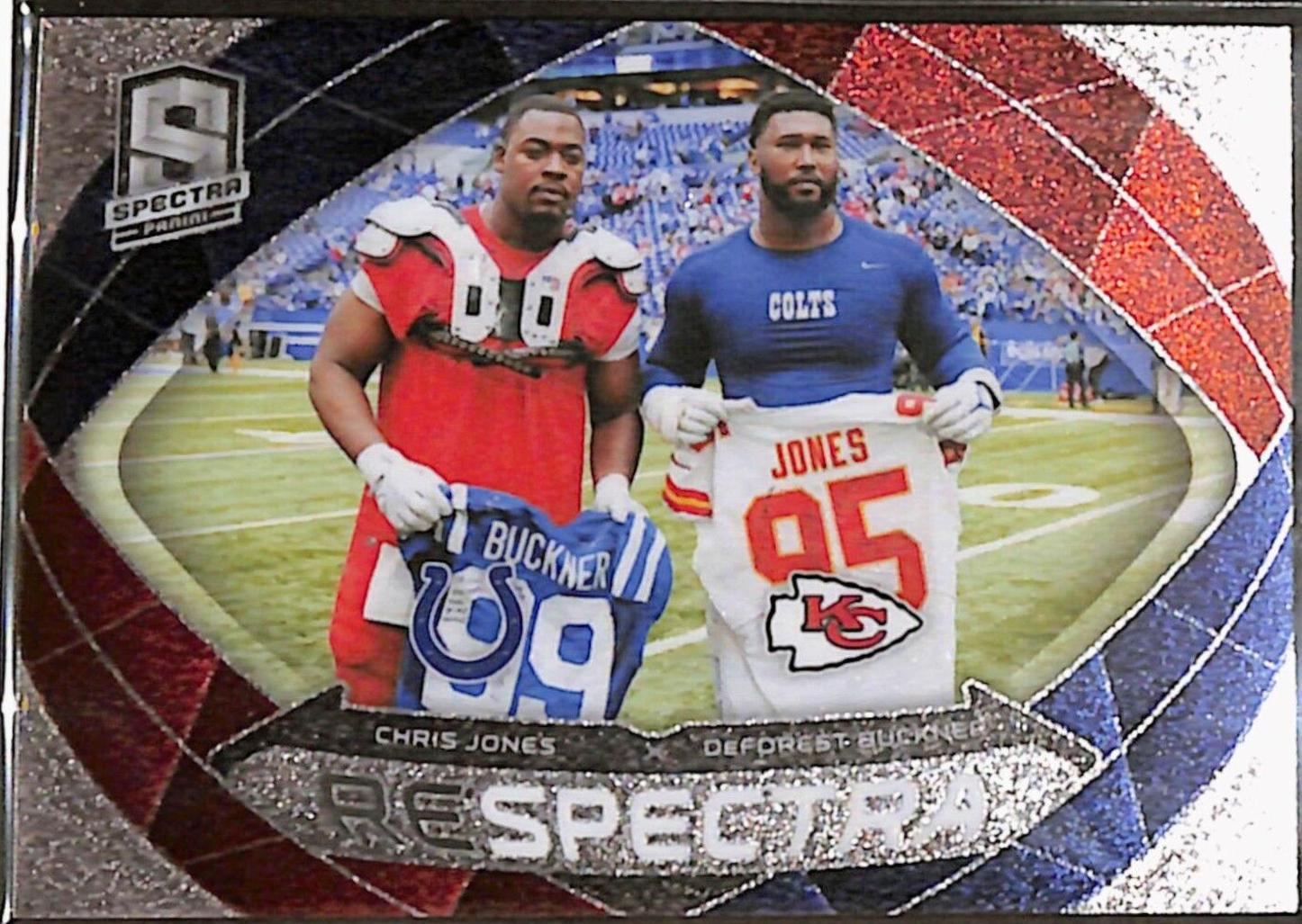 Chris Jones / DeForest Buckner #5 Football Cards 2023 Panini Spectra Respectra