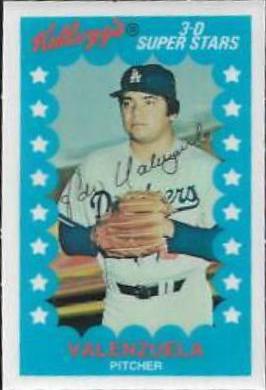 Fernando Valenzuela #9 Baseball Cards 1982 Kellogg's
