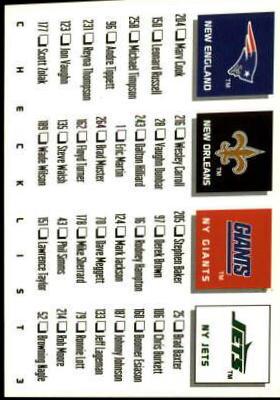 Checklist 3 #268 Football Cards 1993 Skybox Premium