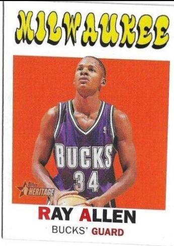 Ray Allen #19 Basketball Cards 2000 Topps Heritage