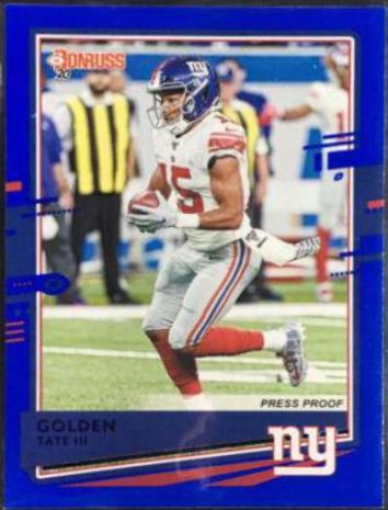 Golden Tate III #189 Football Cards 2020 Panini Donruss