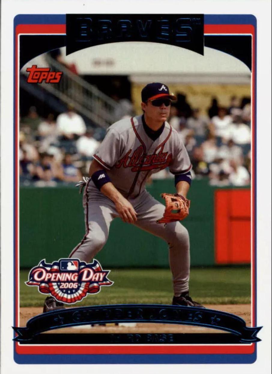 Chipper Jones #25 Baseball Cards 2006 Topps Opening Day