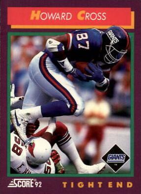 Howard Cross #214 Football Cards 1992 Panini Score